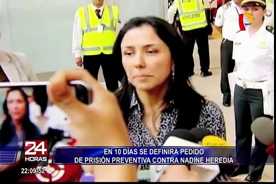 Pedido de prisión preventiva contra Nadine Heredia se definirá en 10 días