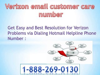 Verizon email customer service number