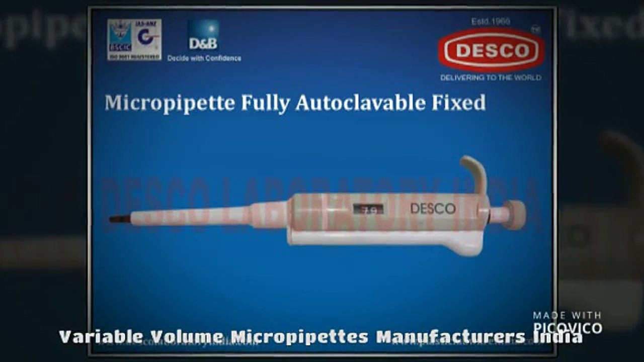 Variable Volume Micropipettes Manufacturers India
