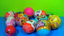 20 Kinder Surprise and Surprise Eggs SpongeBob CARS TOY Story SPIDER MAN Hello Kitty