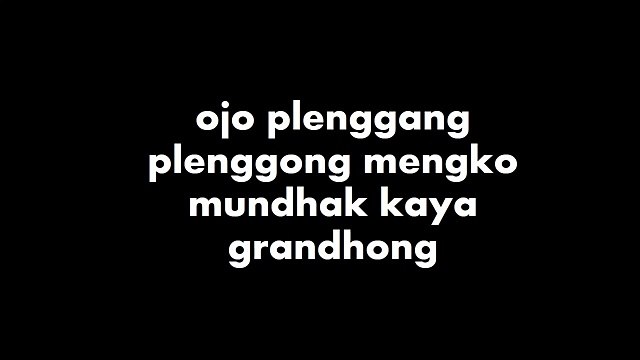 OJO NGECE KARO WONG ORA DUWE KOPLO HIP HOP