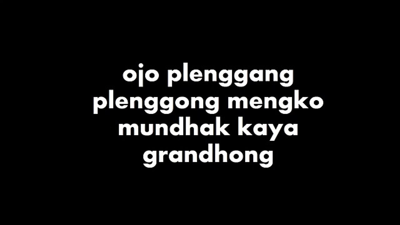 OJO NGECE KARO WONG ORA DUWE KOPLO HIP HOP