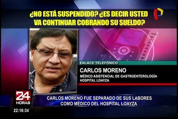 Carlos Moreno asegura que solo fue exonerado de acudir a su centro de trabajo