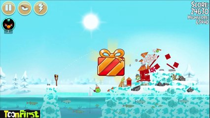 Angry Birds Seasons: Terrence On Finn Ice 1 - 7 , 1- 8 Walkthrough 3 Star