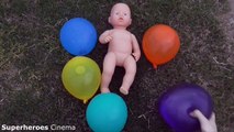 Learn Colours Finger Family Song For Baby - Wet Balloons Nursery Rhymes Kids with Real Baby videos-nuBSi