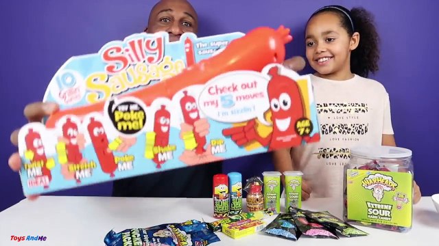 Silly Sausage Toy Challenge Game - Warheads Extreme Sour Candy - Family Fun Games-Nz
