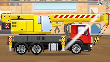The Yellow Bulldozer and The Truck - Construction Trucks Video - Vehicle & Car Planet for children
