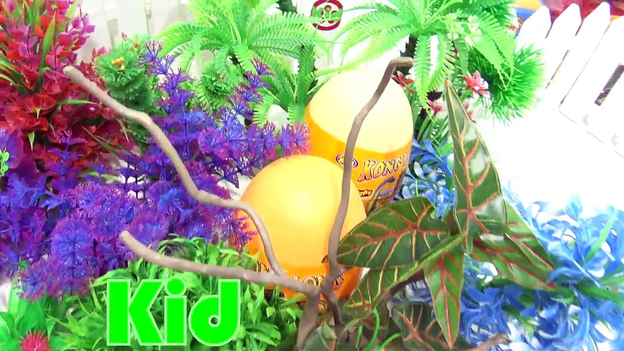 Excavator & Surprise eggs for Dinosaur toy and swee