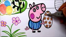 PEPPA PIG Coloring Book Pages Peppa's Egg Hunt Kids Fun Art Learning Activities Kids Balloons Toys