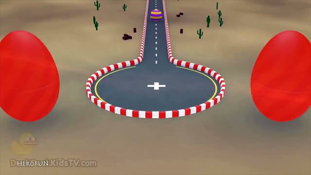 Learn Colors with Monster Trucks for Children Kids Surprise Egg 3D Toys Color Ball [HeroFUN TV]-SUcmR