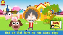 Old MacDonald had a farm with lyrics karaoke (Luffy Onepiece) ♫ Nursery Rhymes Indy songs Kids