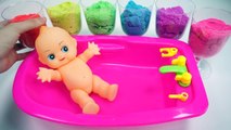 Learn Colors Kinetic Sand Baby Doll Bath Time with Animal Moldeling Creative For Kids-F4h-R9WMH