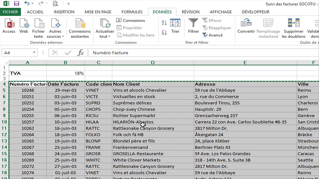 EFC :Supprimer les doublons