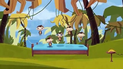 Five Little Monkeys Jumping on the Bed with LYRICS by Lolipapi // Simple Nursery Rhymes
