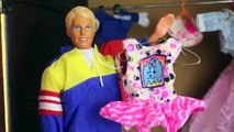 Barbie Dress Up Barbie Doll Has Nothing To Wear Barbie Ken Date Trying on Clothes DisneyCarToys