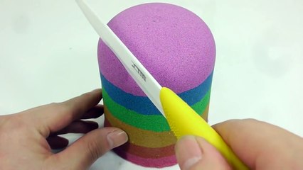 Baby Doll Bath Time Colors Kinetic Sand Cake Toy Surprise Learn Colors-Eb4hN