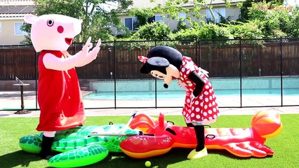 PEPPA PIG KIDNAPPED by BLACK SPIDERMAN w_ Minnie Mouse & Chase - Funny Real Life Superhero Movie-zX