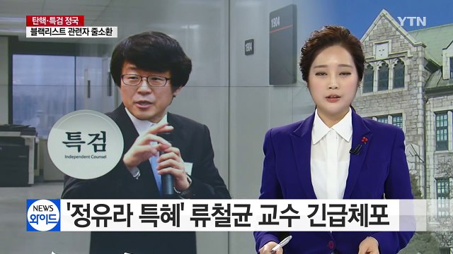 '정유라 특혜' 류철균 교수 긴급체포...'첫 구속' 문형표 前 장관 특검 소환 / YTN (Yes! Top News)