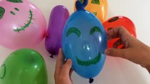 MM Balloons Compilation Six Funny Faces Candy 6 Balloon Finger Songs - Learning Colours Collection