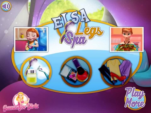 Эльза пришла в салон красоты делать педикюр Мультик игра Холодное Сердце