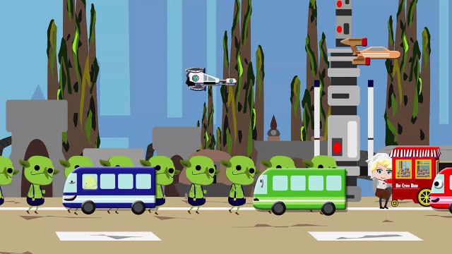 Ten Little Buses in the future | Children Nursery Rhyme | Kids Songs | Baby Puff Puff