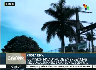 Costa Rica, en alerta verde por caída de ceniza volcánica