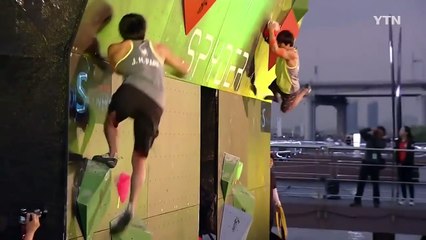 [영상] 손 놓치면 '풍덩'...한강에 나타난 스파이더맨 / YTN (Yes! Top News)