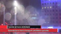 Taksim beyaza büründü