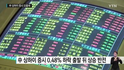 中 상하이 증시, 0.48% 하락 출발 뒤 상승 반전 / YTN (Yes! Top News)