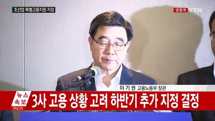 정부, 조선업 특별고용지원 업종 지정 의결 / YTN (Yes! Top News)
