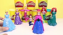 Play Doh Disney Princess Ariel Frozen Princess Anna The Little Mermaid MagiClip Dolls