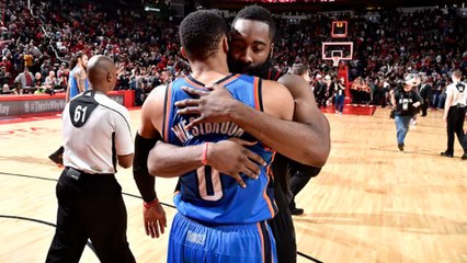 Video herunterladen: Russell Westbrook EURO STEPPED by James Harden, Responds with INSANE Trey in Epic MVP Duel