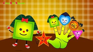 Shapes Cartoon Finger Family Rhyme for Children _ Daddy Finger Family Song Kids Songs