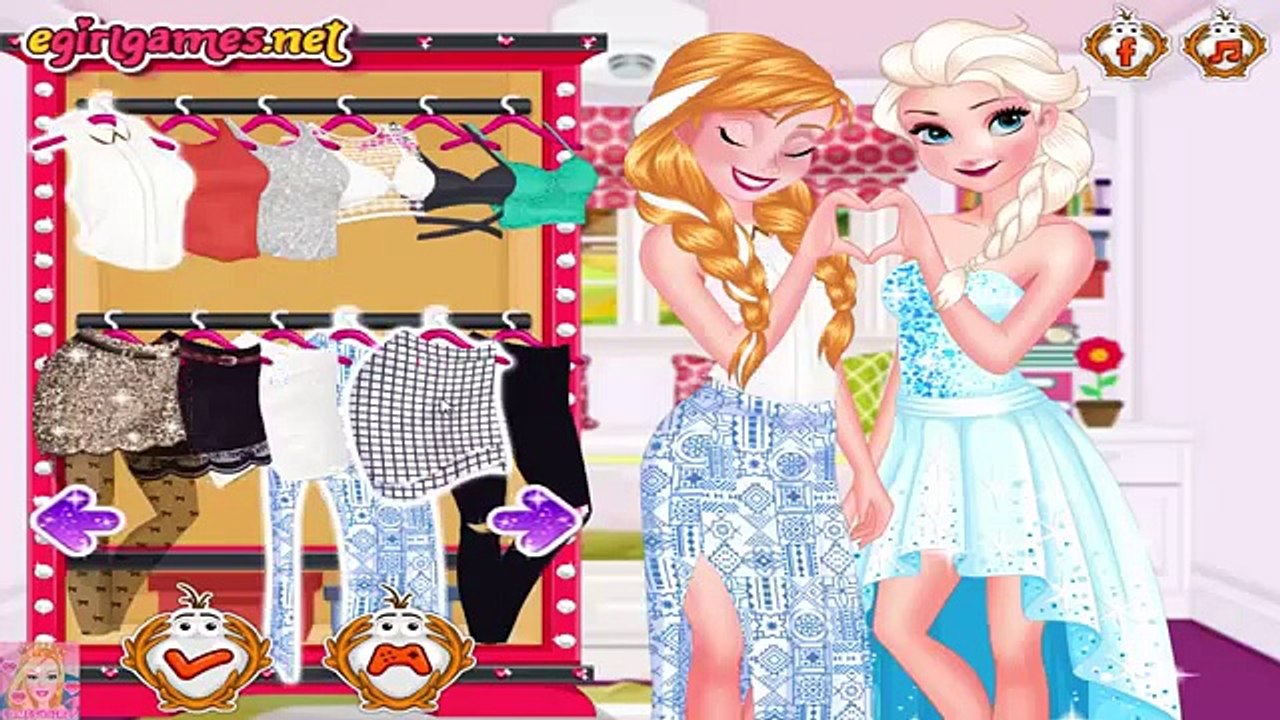 Cartoon game. DISNEY PRINCESS - Anna and Elsa Girls Night Out. Full Episodes in English 2016