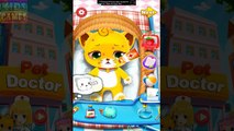 Animal Doctor Care. Baby Cat in the Hospital. Care of Pets Cartoons. Game app for toddlers.
