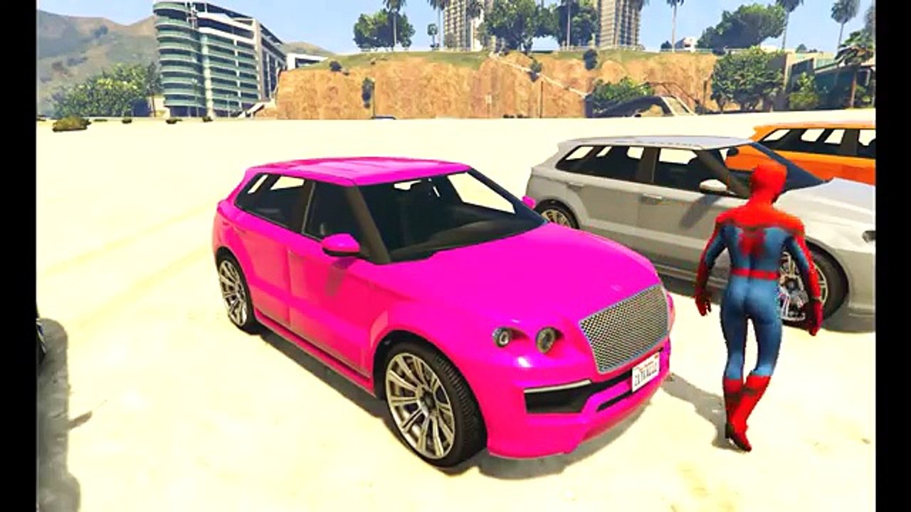 Cars Cartoons with monster trucks and Spider-Man Educational video for Children with toy Cars