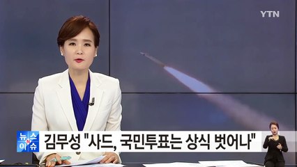 김무성 "사드, 국민투표 상식 벗어나...국민 존립 문제" / YTN (Yes! Top News)