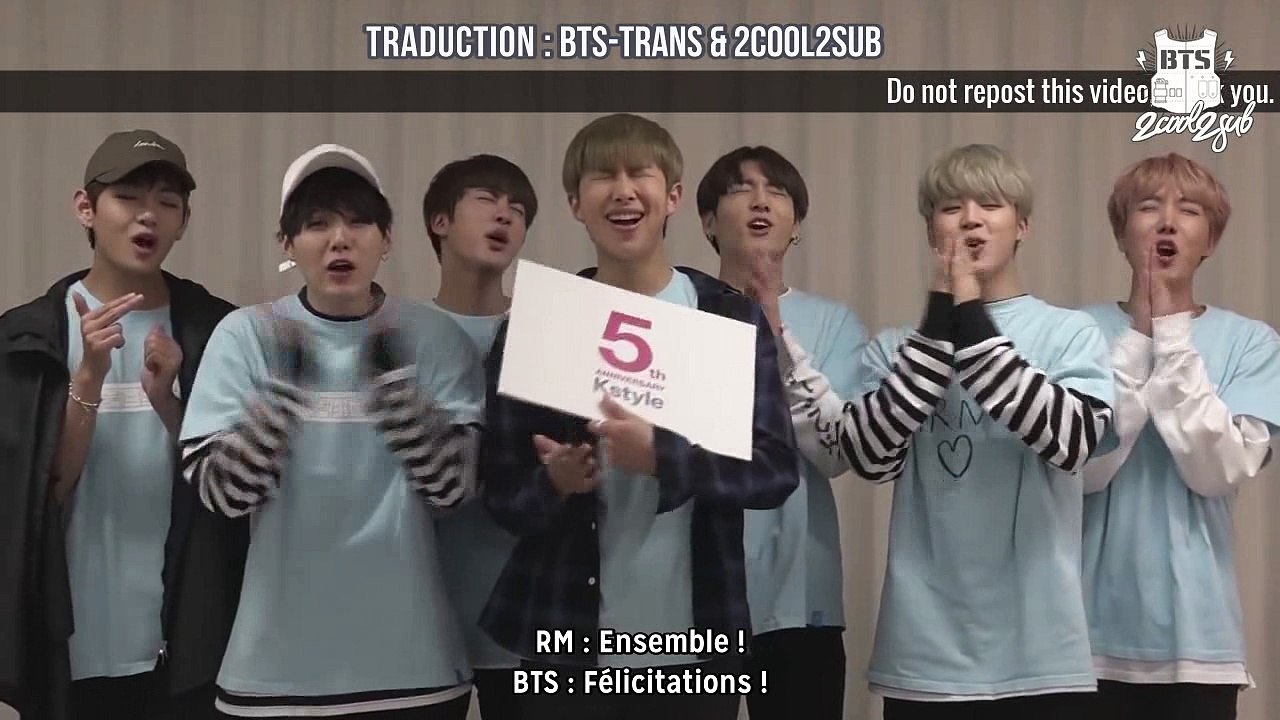 [2COOL2SUB] 161226 Kstyle 5th Anniversary: Message de BTS (VOSTFR)