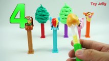 Learn Numbers 1 to 10 Pez Candy Dispenser Play Doh Surprise Toys My Little Pony, TMNT, Monstrs Inc ,