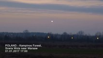 OVNI em Kampinos Floresta na Polónia  01.01.2017