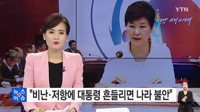 박근혜 대통령 비난·저항에 대통령 흔들리면 나라 불안 / YTN (Yes! Top News)