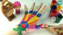 Body Painting Learning Colors video for Children with Body Paint * Masha and the Bear