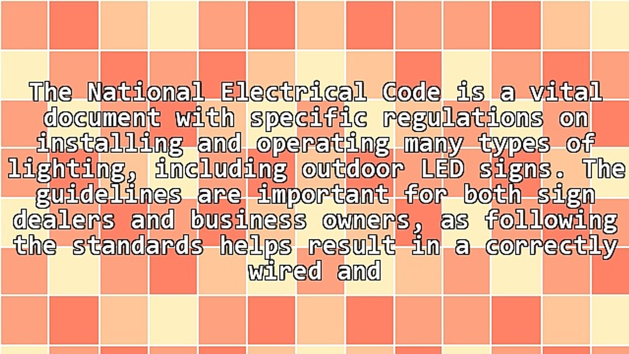 Is National Electrical Code Compliance Required for LED Signs?