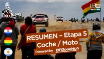 Resumen de la Etapa 5 - Coche/Moto - (Tupiza / Oruro) - Dakar 2017