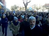 Marche republicaine a Villefranche : elus et citoyens dans la...