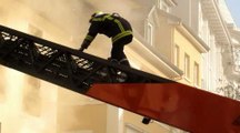 Spectaculaire incendie rue du Sauvage a...