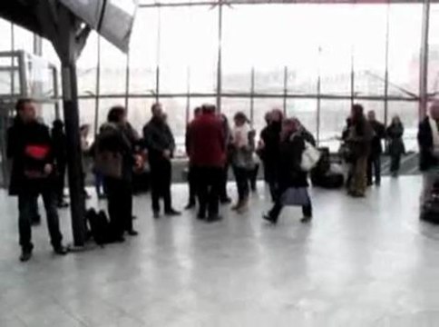 Séance de piano gare en gare de Strasbourg