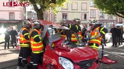 Désincarcération au centre-ville à Belfort