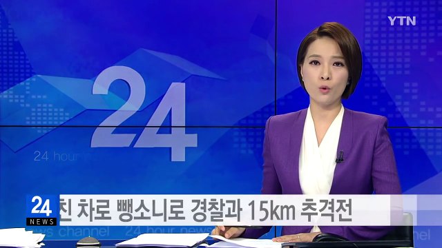 [영상] 훔친 차로 뺑소니로 경찰과 15km 추격전 / YTN (Yes! Top News)