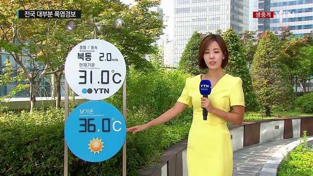 [날씨] 폭염 고비, 서울 36℃...주말에도 무더위 / YTN (Yes! Top News)